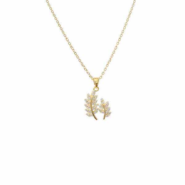 Shivora Fern Leaf Duo Necklace