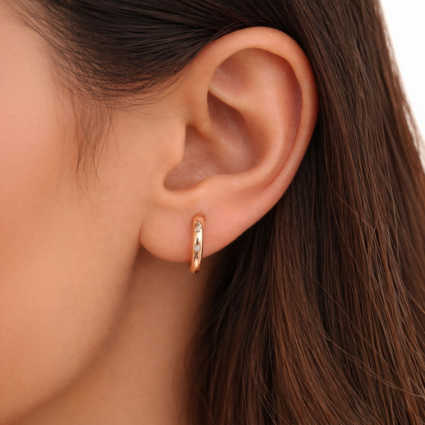 Shivora Lunex Crystal Huggie Hoops