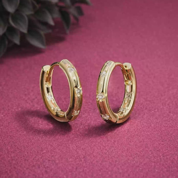 Shivora Lunex Crystal Huggie Hoops