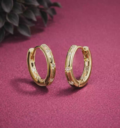 Shivora Lunex Crystal Huggie Hoops
