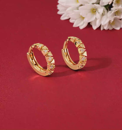 Shivora Stylish Gold Mini Hoop Earrings