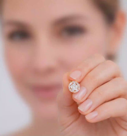 Shivora Crystal Bloom Stud Earrings