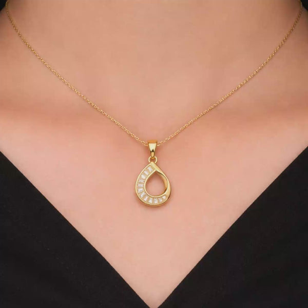 Shivora Teardrop Spark Pendant Necklace