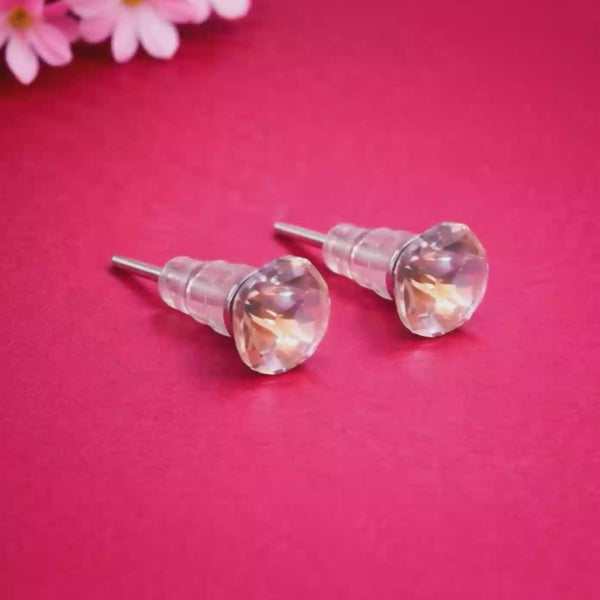Shivora Pink Crystal  Stud Earrings