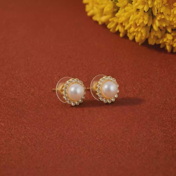 Shivora Pearl Crystal Cluster Studs
