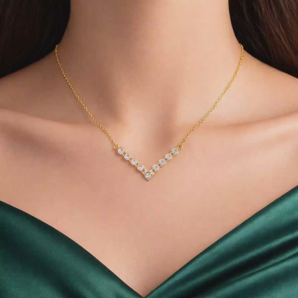 Shivora Aurora V-Line Diamond Necklace