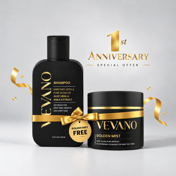 VEVANO SHAMPOO – 200ml + FREE GOLDEN MIST  | 1st Anniversary Special Offer