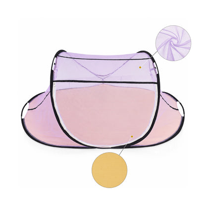 Foldable Single Bed Mosquito Net | Polyester 30GSM mesh - Purple